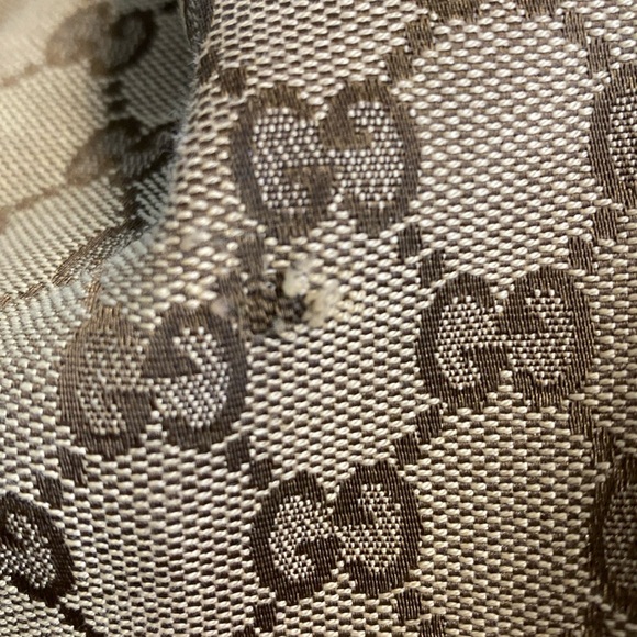 Gucci Sukey Shoulder Large Tote Bag GG Canvas Leather Dark Brown - Picture 10 of 17